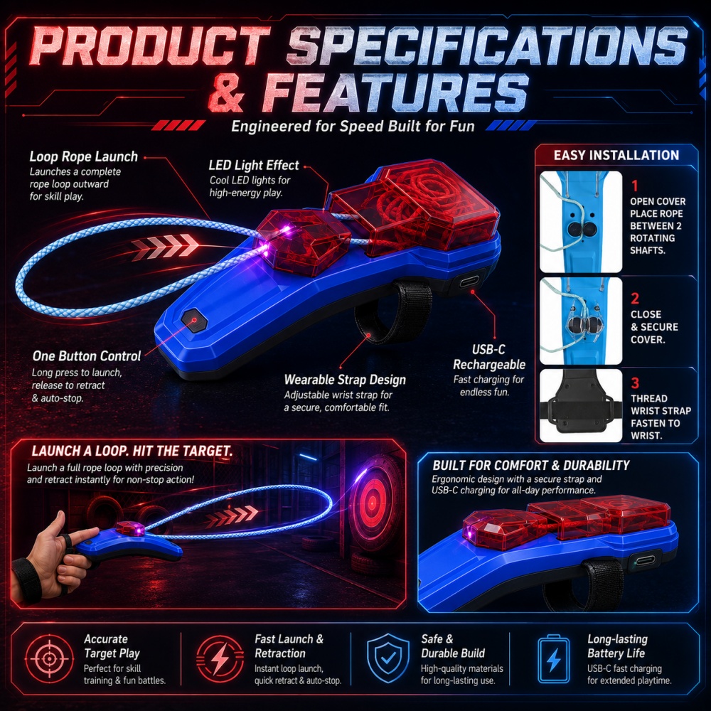 Rope Launcher Spider Web Shoot - Cocktail Shaker Set review and price
